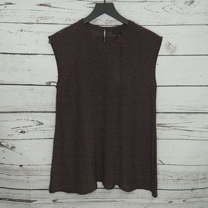 Eileen Fisher Burgundy‎ Sleeveless Silk Blouse